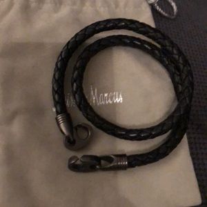 Men bracelet wrap with dark chrome closure